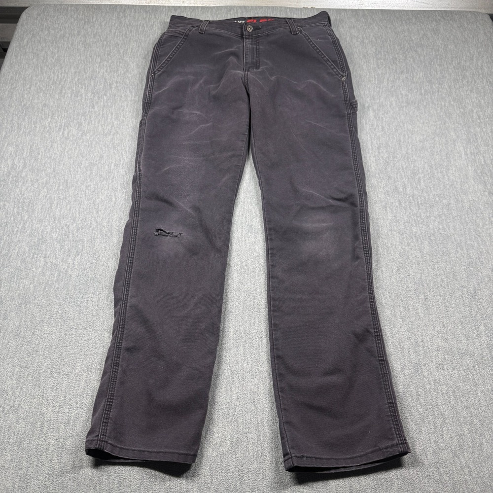 Dickies Pants Mens 30x32 Flex Regular Fit Canvas Duck Carpenter Workwear Gray